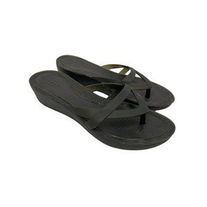 crocs black slides sandals size 7 women